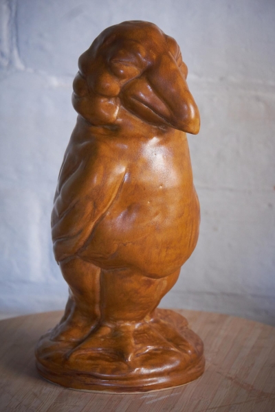 Keramische vogel Oranje